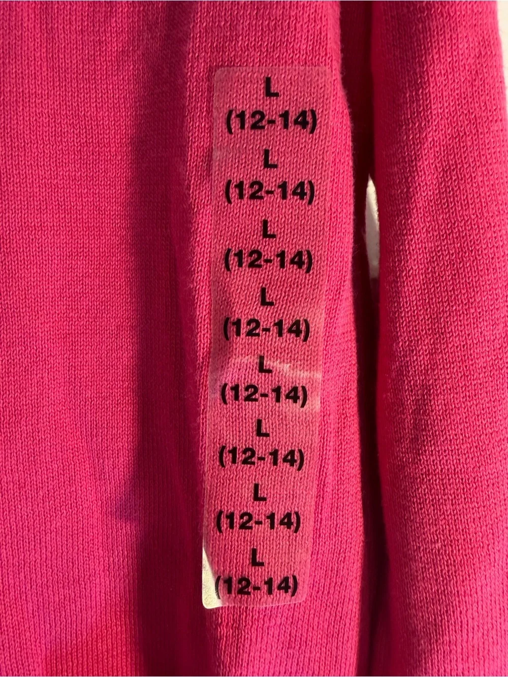 Ralph Lauren Hot Pink Ruffle-Hem V-Neck Cardigan Girls Size Large 12/14